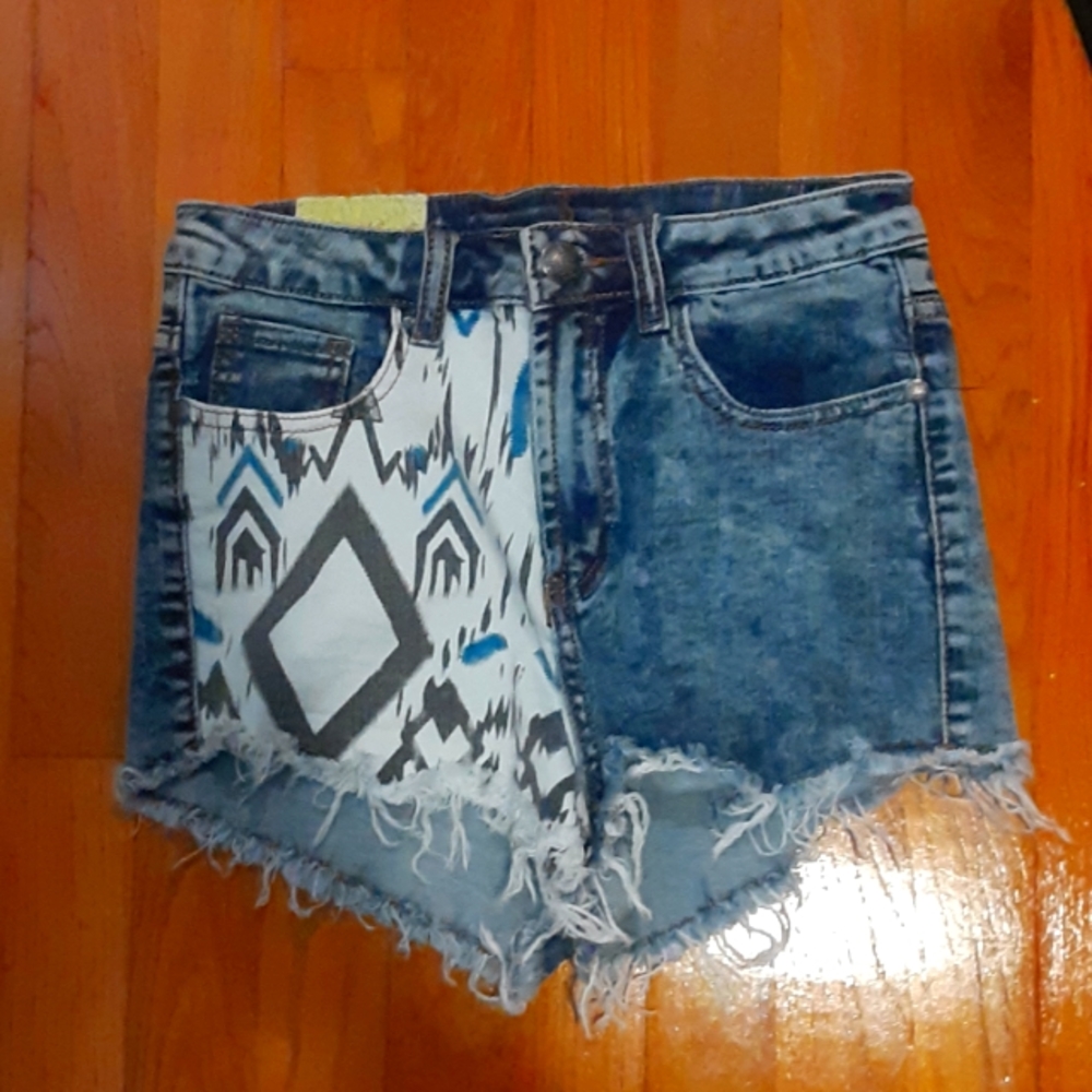 Machine Nouvelle Mode Two Toned Shorts Size 28 Italian Size Medium